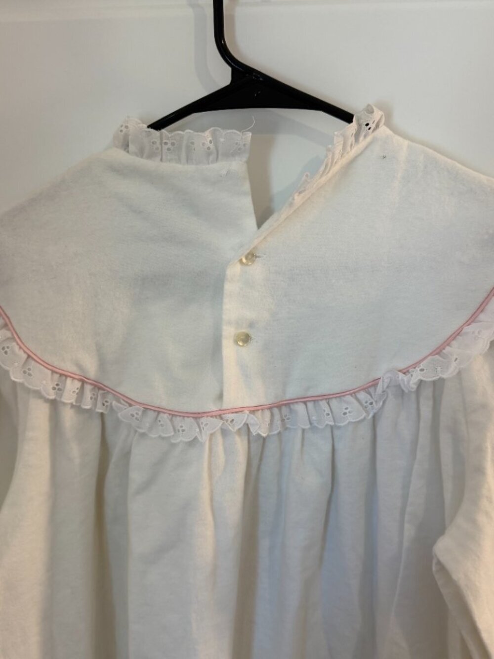 NWT Lanz of Salzburg White Cotton Nightgown Medium Cottagecore Prairie Lace - Picture 9 of 14